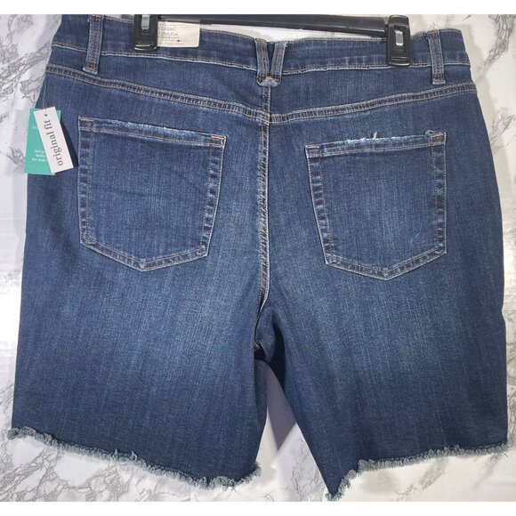 M Jeans By Maurices Womens Classic Bermuda Shorts 16 Original Fit Mid Rise Super - Picture 2 of 5